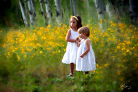 Sisters in the yellow flowers