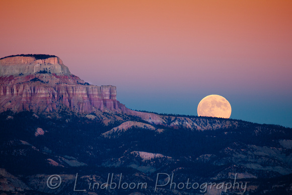 Moonrise over Powell Point