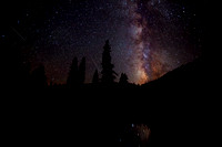 Persied Meteor shower and Milky Way