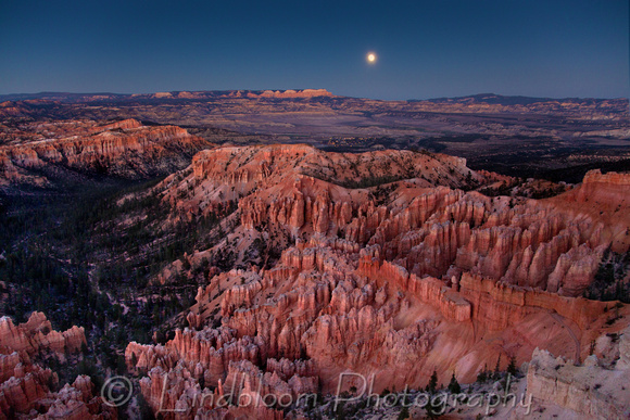 Moonrise over Bryce Canyon