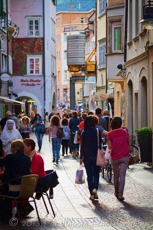 Busy streets of Bolzano