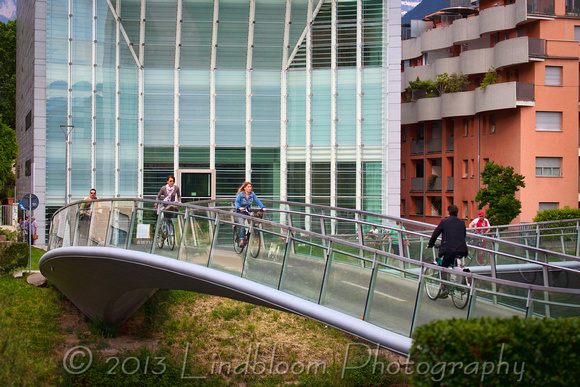 Bicylce bridge in Bolzano
