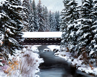 Vail Covered Bridge Winter